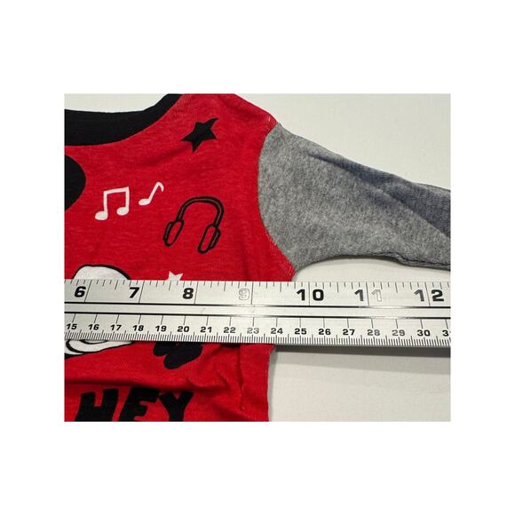 Disney Mickey Mouse Boys 2-Pc Sleepwear Pajama Set 3T Toddler Red Gray Cotton - Picture 5 of 8